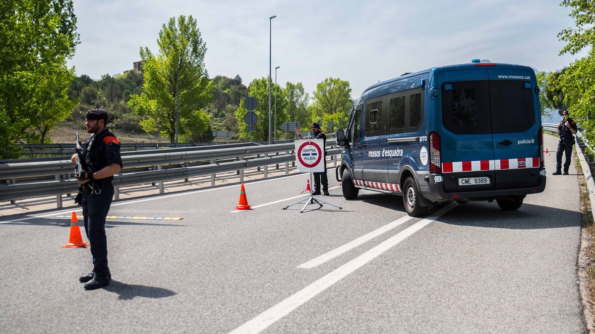 Control carretera de los Mossos d'Esquadra