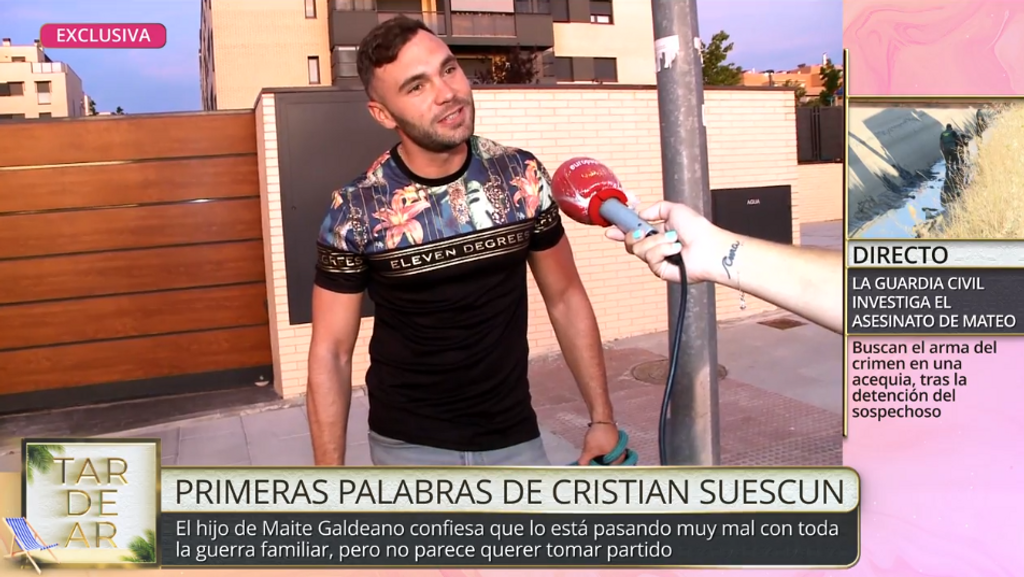 Las primeras palabras de Cristian Suescun sobre la guerra mediática de su hermana Sofía, Kiko y Maite Galdeano: "Lo estoy pasando muy mal"