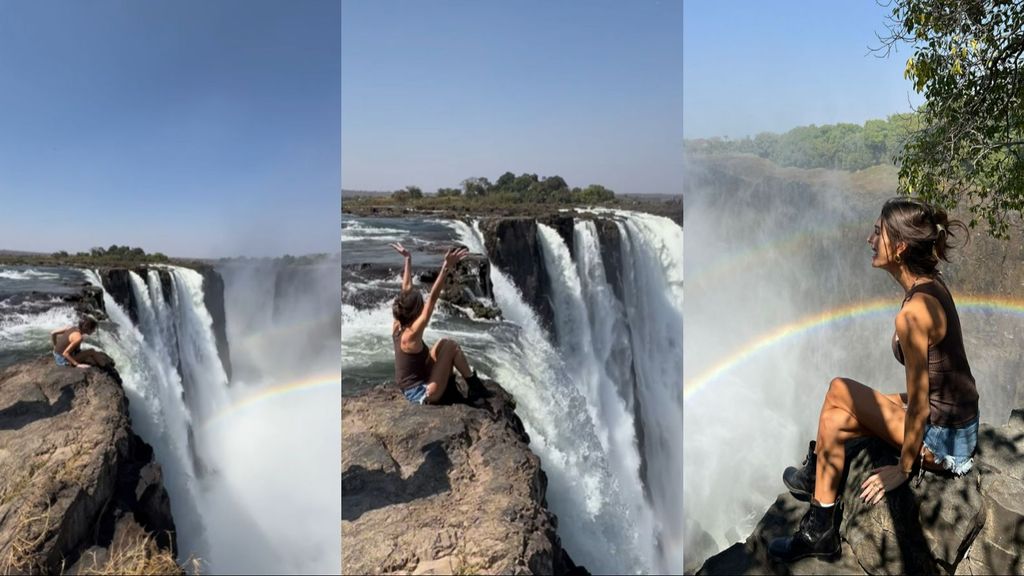 Las fotos de Marta López Álamo al borde de un precipicio