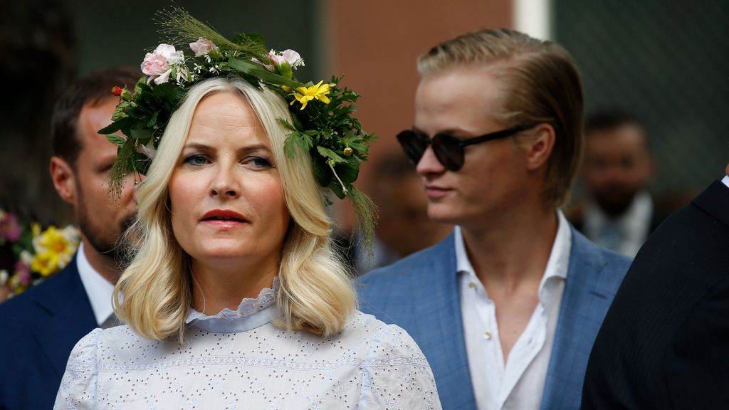 Mette-Marit y su hijo Marius Borg en una imagen de archivo.