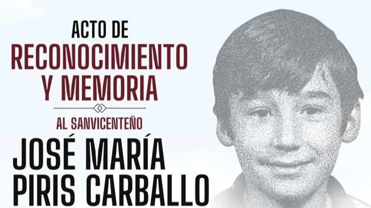 Cartel del homenaje que se realizará a José María Piris este sábado 24 de agosto