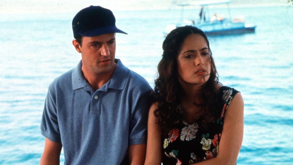 Matthew Perry y Salma Yahek, durante el rodaje de su película.