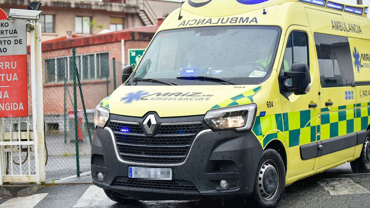 Una ambulancia, en Vizcaya