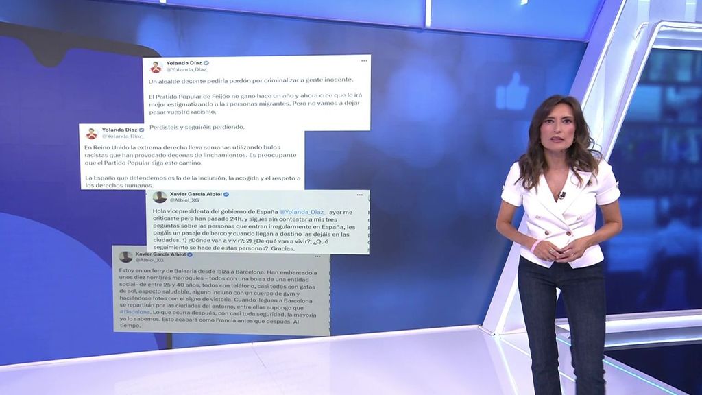 Yolanda Díaz se enfrenta a Xavier Albiol por un tuit racista del alcalde popular de Badalona