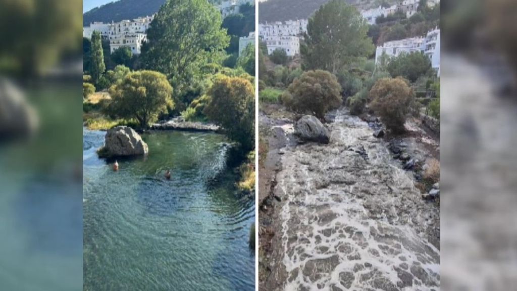 El aviso de un pastor río arriba evita una tragedia por una riada en las pozas de Trevélez, Granada