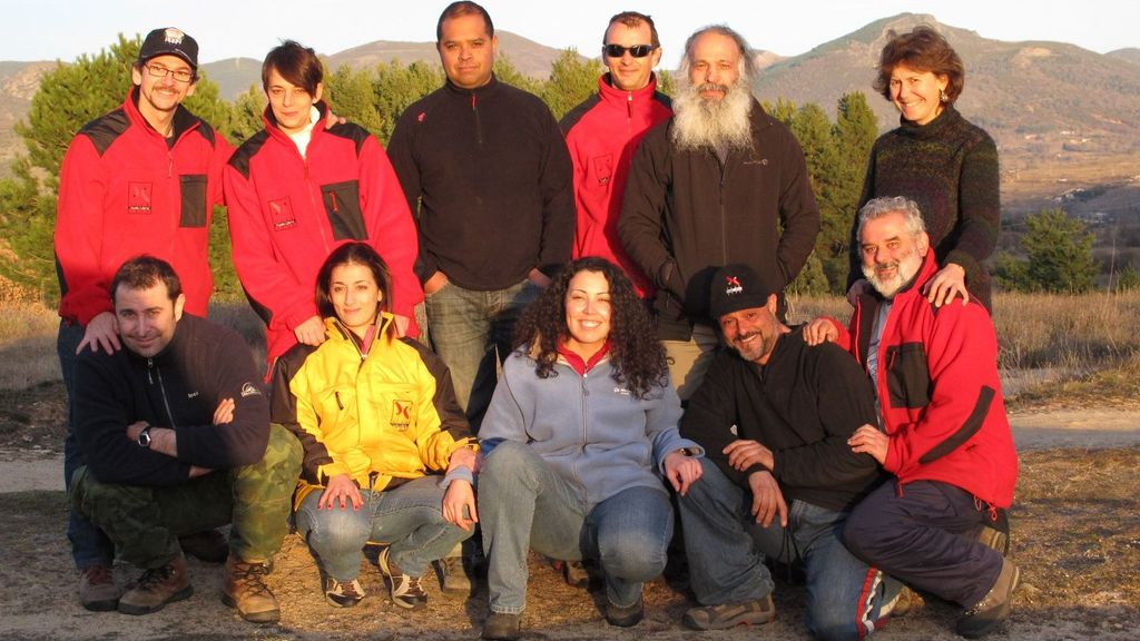 Parte del equipo que forma el club de Vuelo Libre, en León