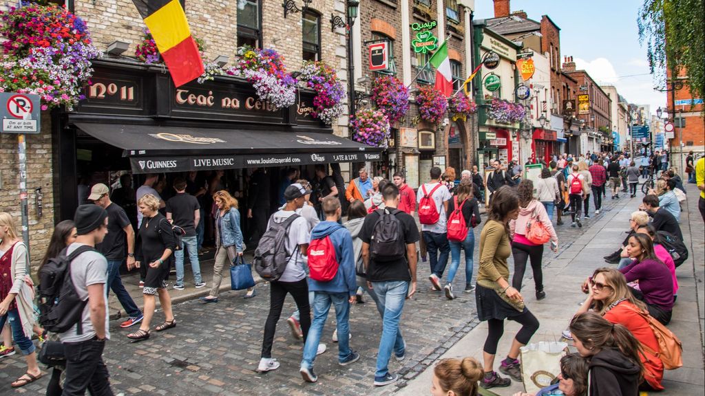 Una calle de Dublín