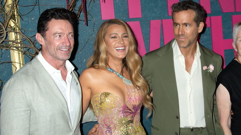 Blake Lively, Hugh Jackman y Ryan Reynolds en la premiere de 'Romper el círculo'