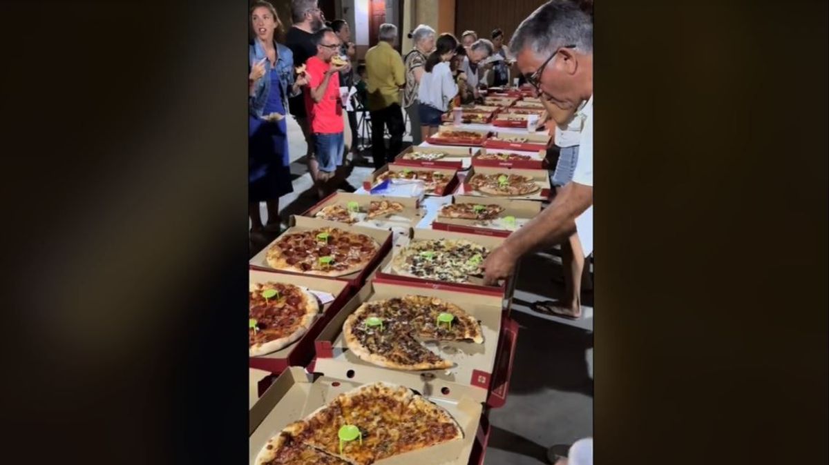 El vídeo viral de los habitantes de un pueblo remoto para conseguir comer pizzas