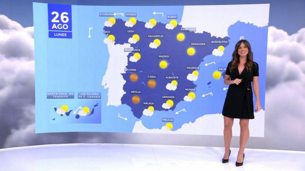 El tiempo se estabiliza este lunes en la Península y las temperaturas siguen altas