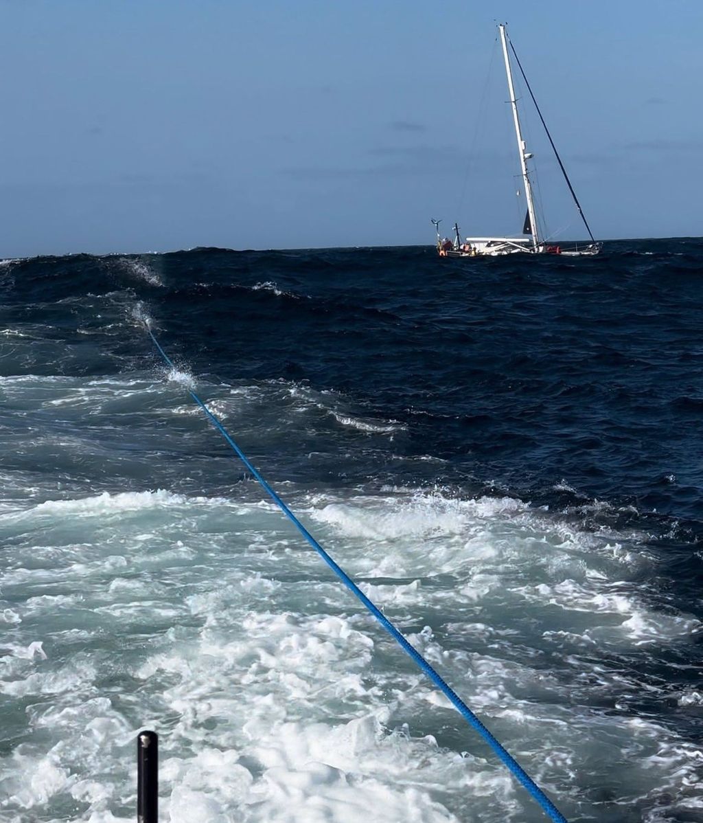 Actuación de Salvamento Marítimo por interacción con orcas de un velero a 6,5 millas de O Roncudo