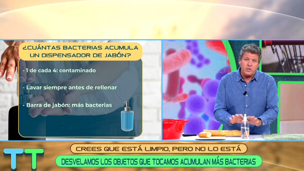 Mario Picazo desvela los objetos que tocamos que acumulan más bacterias