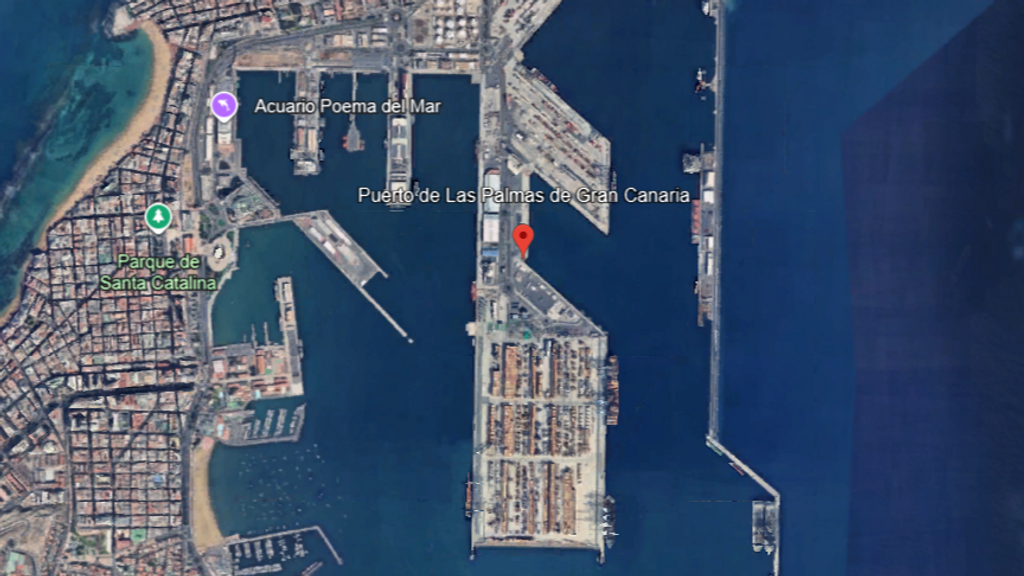 El Puerto de La Luz y de Las Palmas, Gran Canaria, donde se produjo la sanción