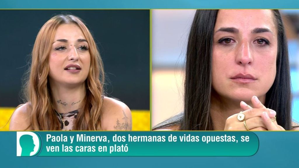 Minerva se niega a hablar con su hermana Paola y abandona el plató entre lágrimas