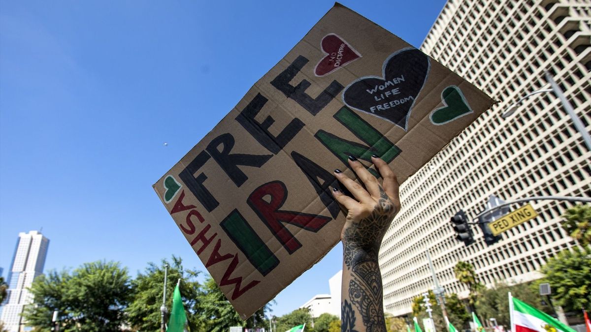 Manifestación por la liberación em Irán