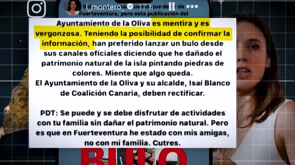 El mensaje de Irene Montero