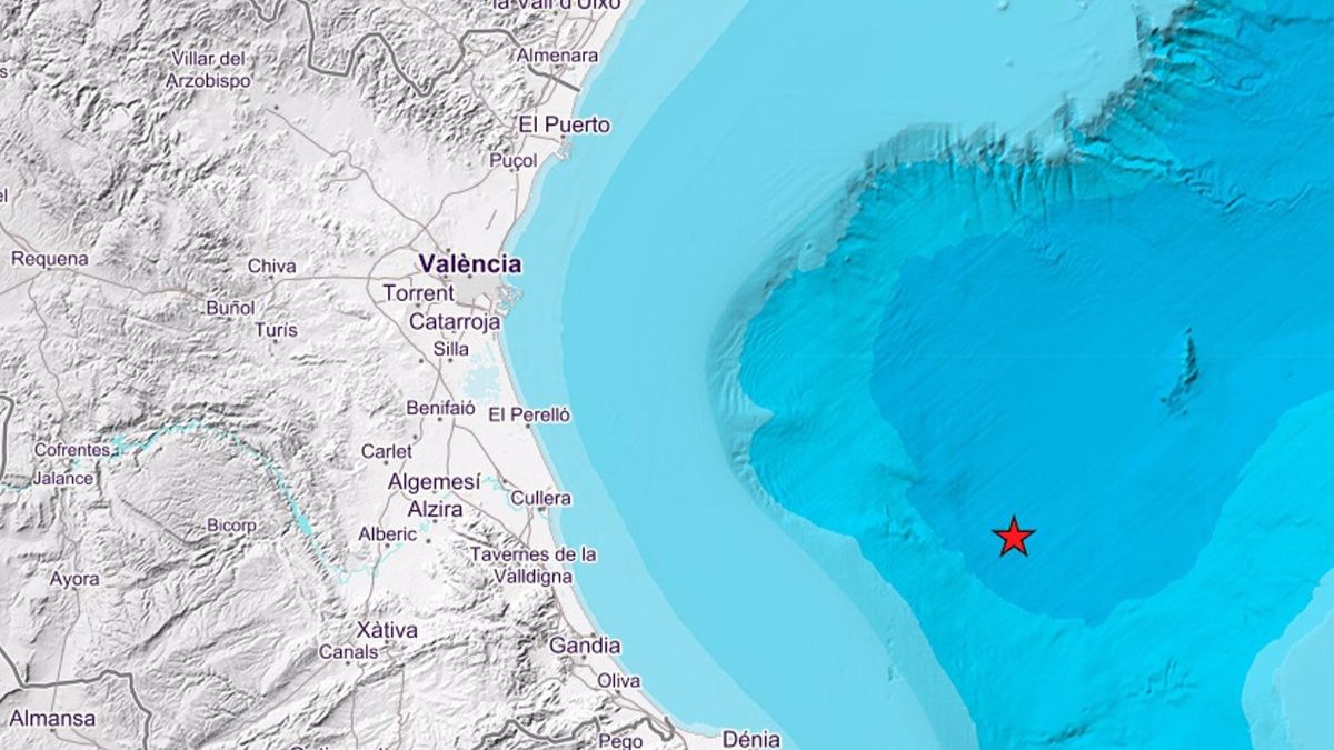 Registrado un mini terremoto de magnitud 2,4 en el golfo de Valencia