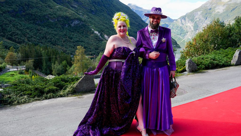 Harald Austad y Margie Plus en la boda de Marta Luis de Noruega