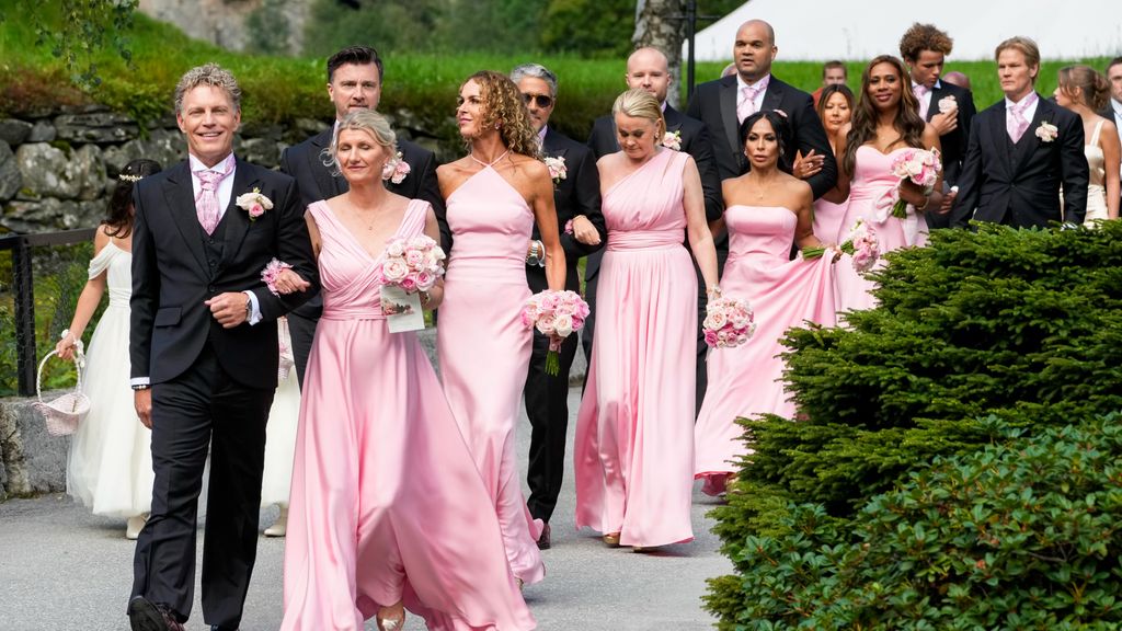 Las damas de honor en la boda de Marta Luisa de Noruega