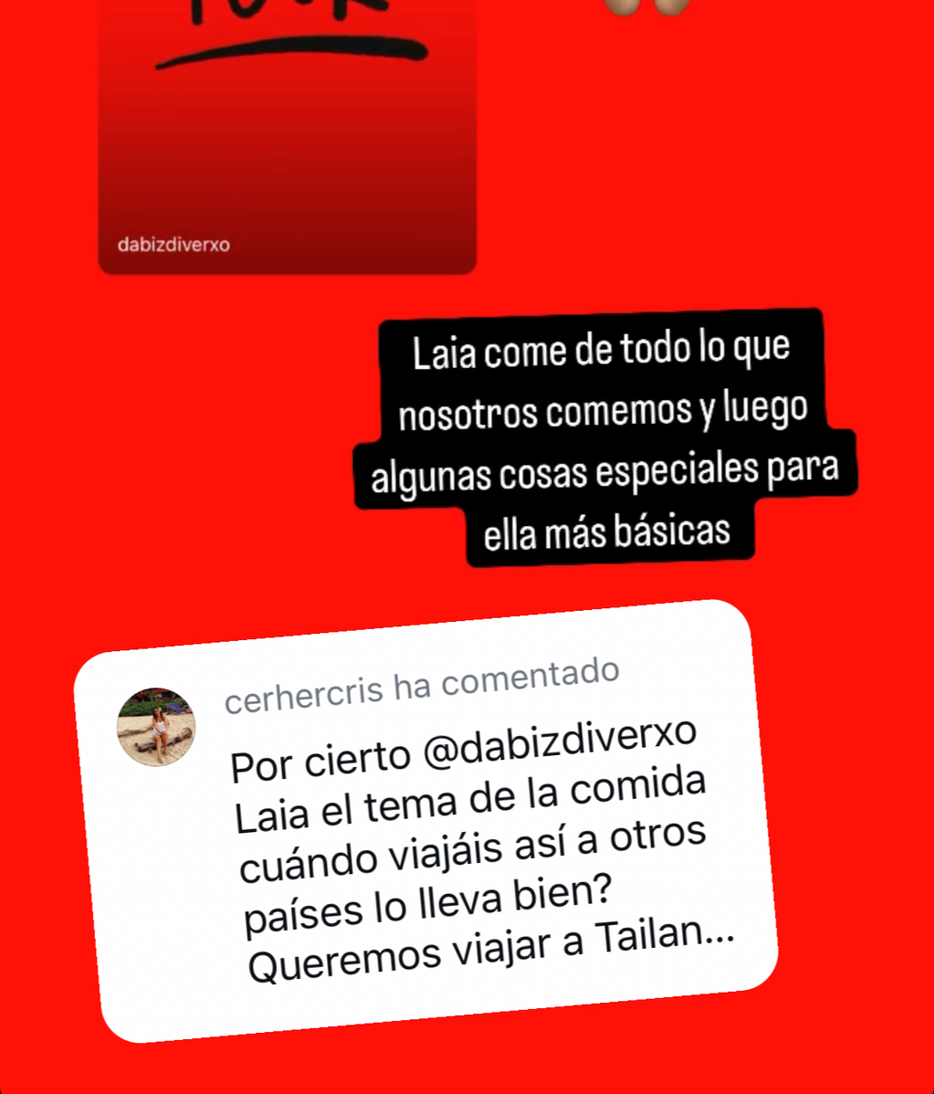 La respuesta de Dabiz Muñoz sobre la alimentación de Laia