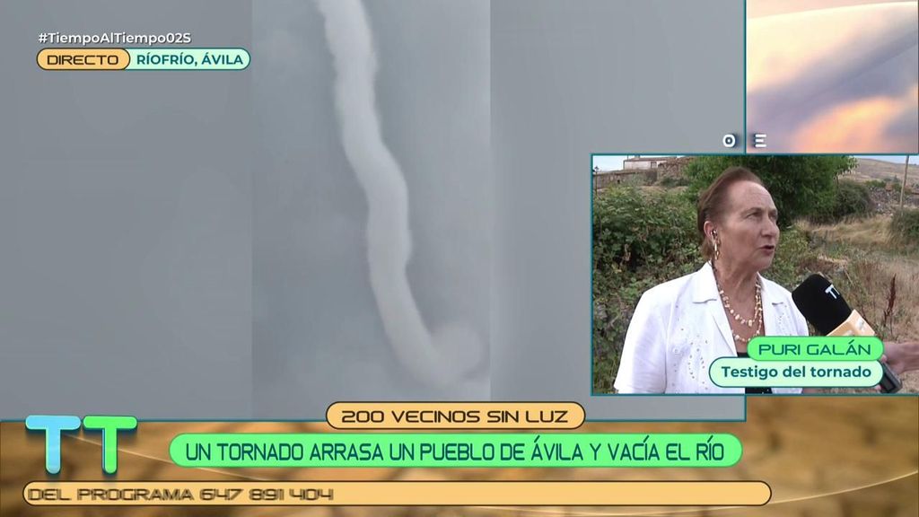 Una testigo del tornado que ha arrasado parte de Riofrío, en Ávila: “Pasó a 50 metros de casa, pero sentía que tenía que documentarlo”