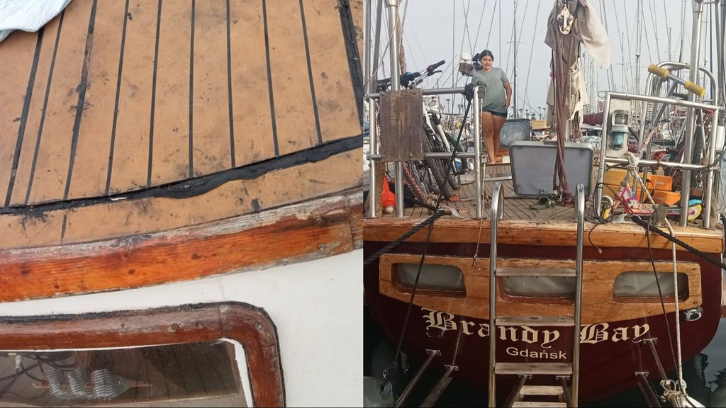 El ruinoso estado del barco