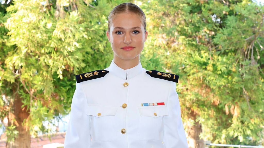 La princesa Leonor, en su ingreso en la Escuela Naval de Marín.