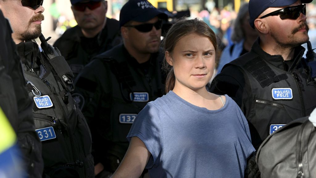 Detención de la activista climática Greta Thunberg en Helsinki el 25 de junio