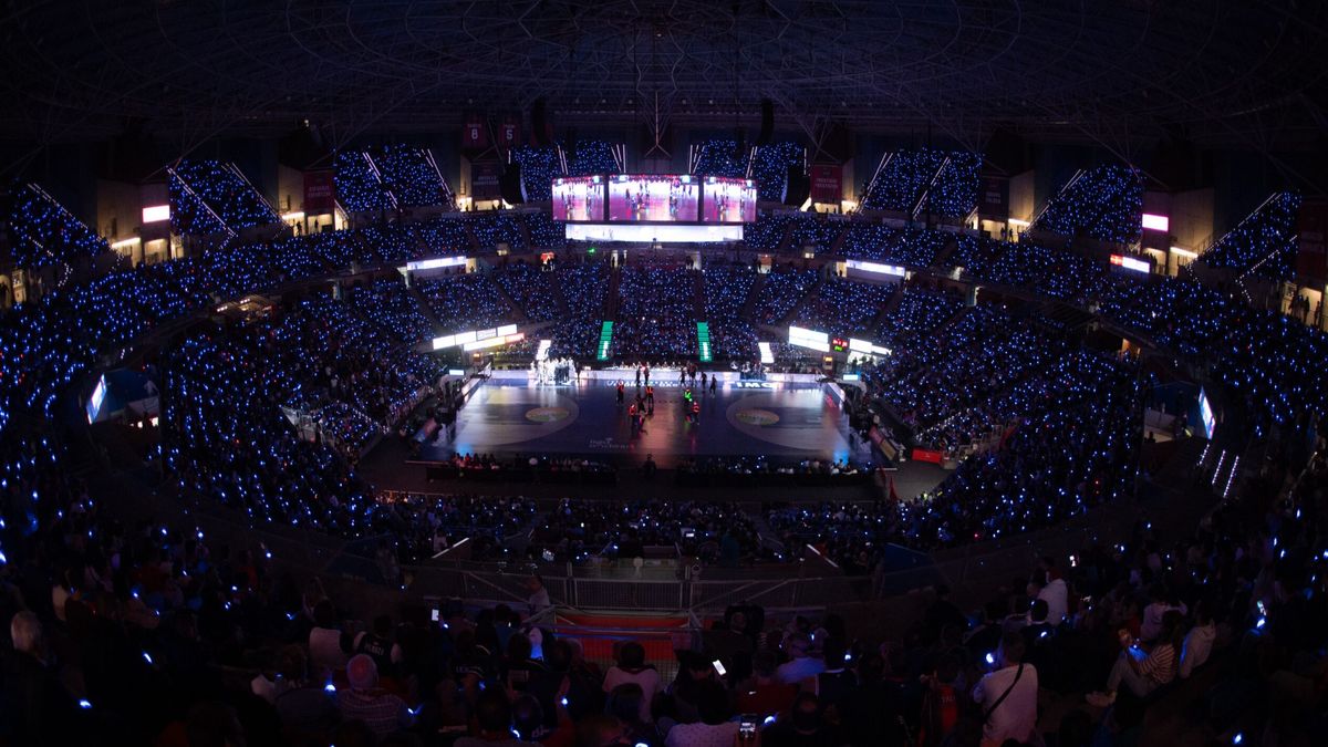 Interior del Buesa Arena, estadio del Baskonia