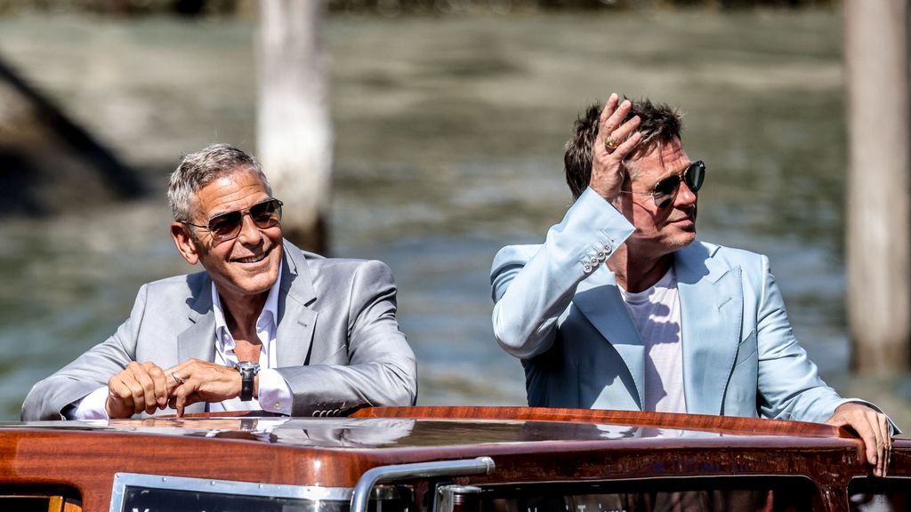 George Clooney y Brad Pitt a su llegada al Festival de Venecia.