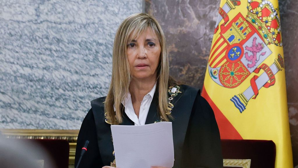 La presidenta del CGPJ Isabel Perelló, durante su intervención en el Tribunal Supremo