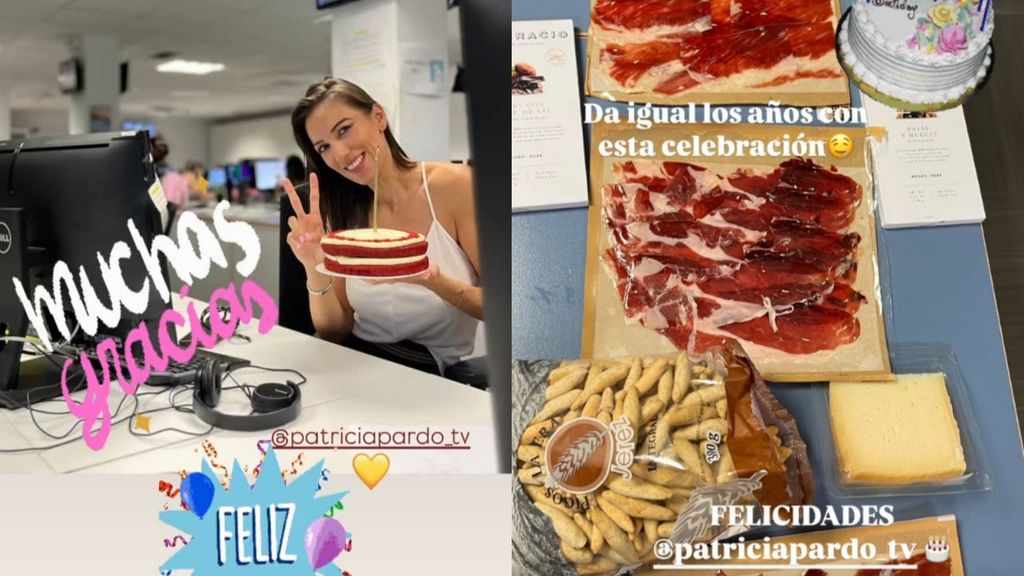 Patricia Pardo celebra su 41 cumpleaños con sus compañeros de programa