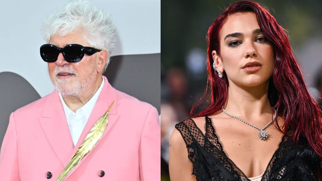 Pedro Almodóvar y Dua Lipa, en un montaje de fotos