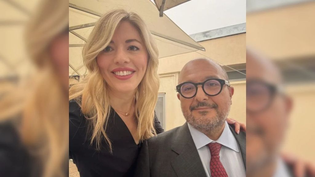 El ministro de Cultura de Italia, Gennaro Sangiuliano, con la influencer con la que ha tenido una relación extramatrimonial