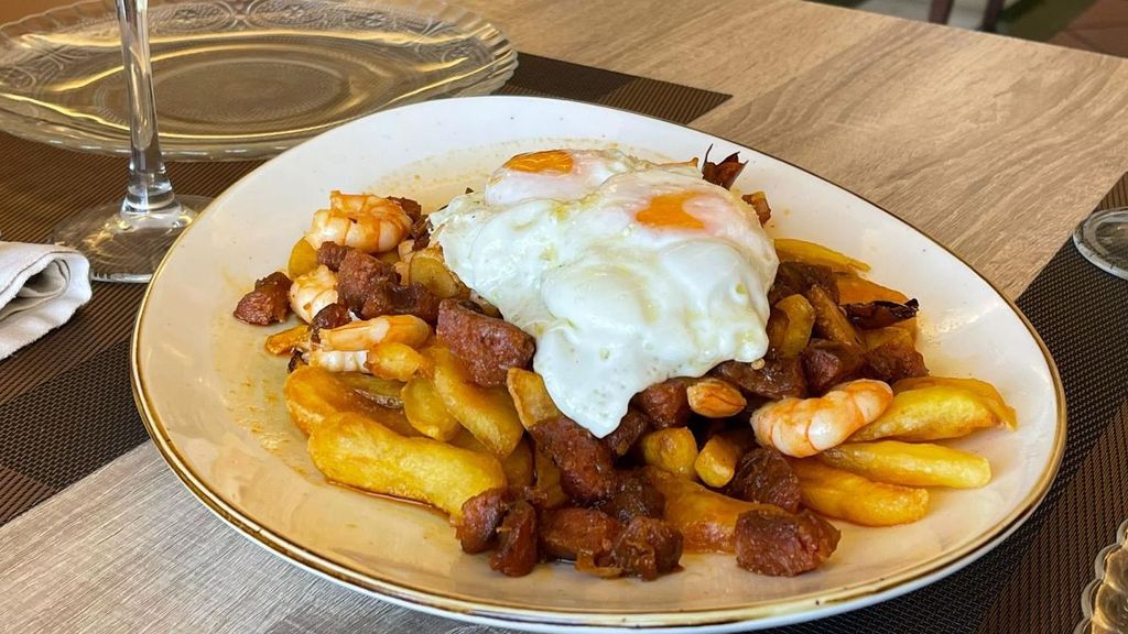 Plato "alegría" de un restaurante en Antequera, Málaga