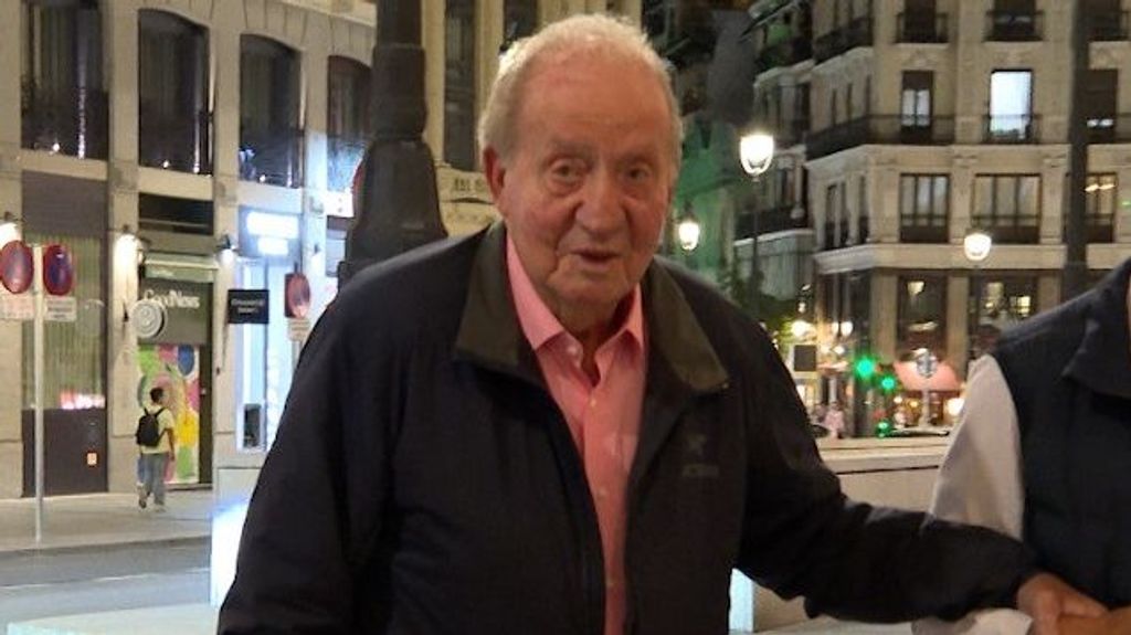 Imagen de Juan Carlos I a su llegada a Madrid