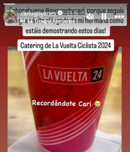 Carla Goyanes a través de sus historias de Instagram.