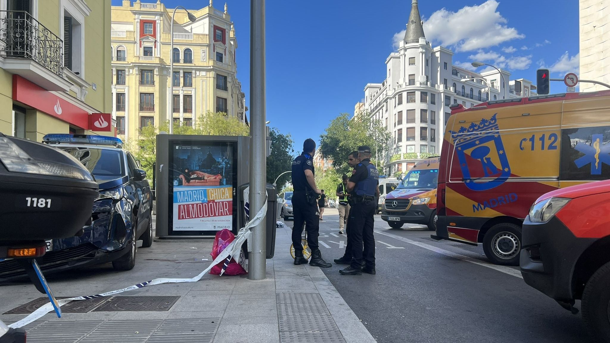 El atropello por un coche de Policía en Madrid fue provocado por el "giro indebido" de otro vehículo