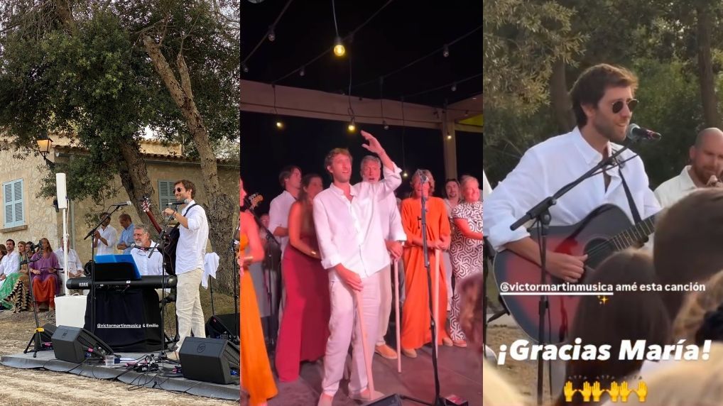 Varios momentos de la boda de Nacho Aragón, hijo de Emilio