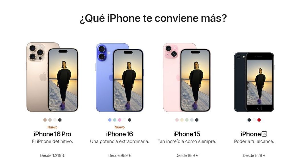 Comparamos el iPhone 16 con los anteriores modelos