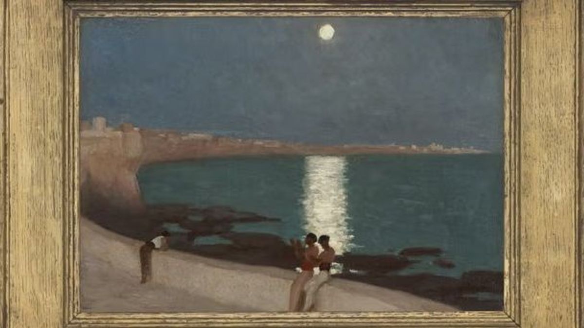 Cuadro 'Bahía de Cádiz, Moonlight', de Frederic Leighton