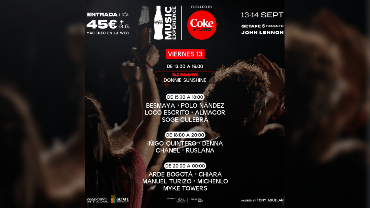 Calendario y horarios de CocaCola Music Experience 2024 ¡descubre