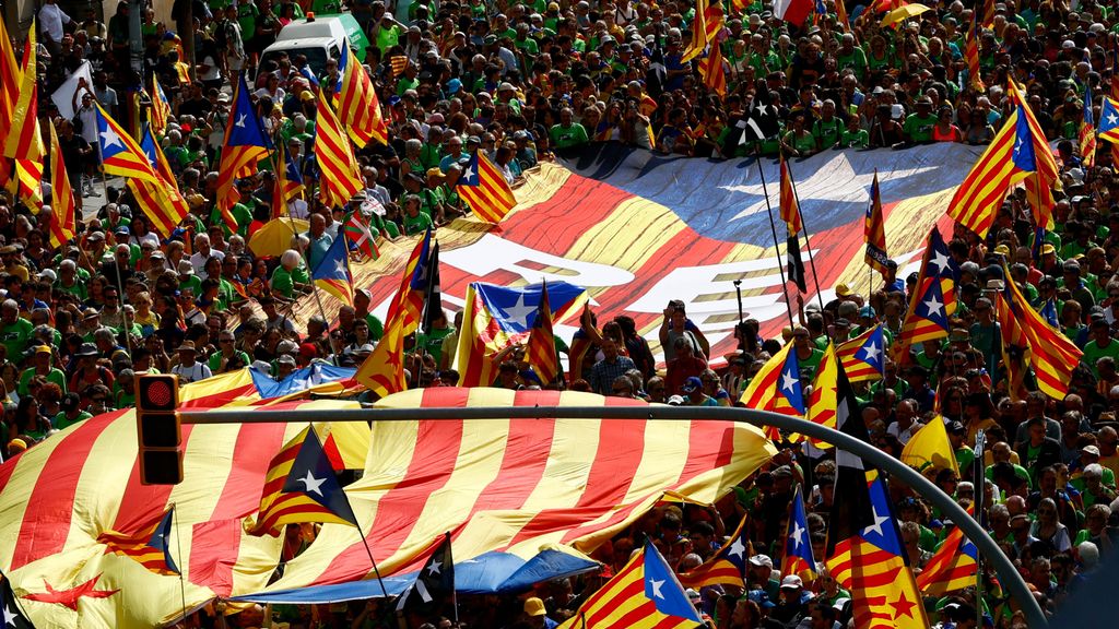 Manifestación independentista organizada por la ANC por la Diada del 11 de Septiembre