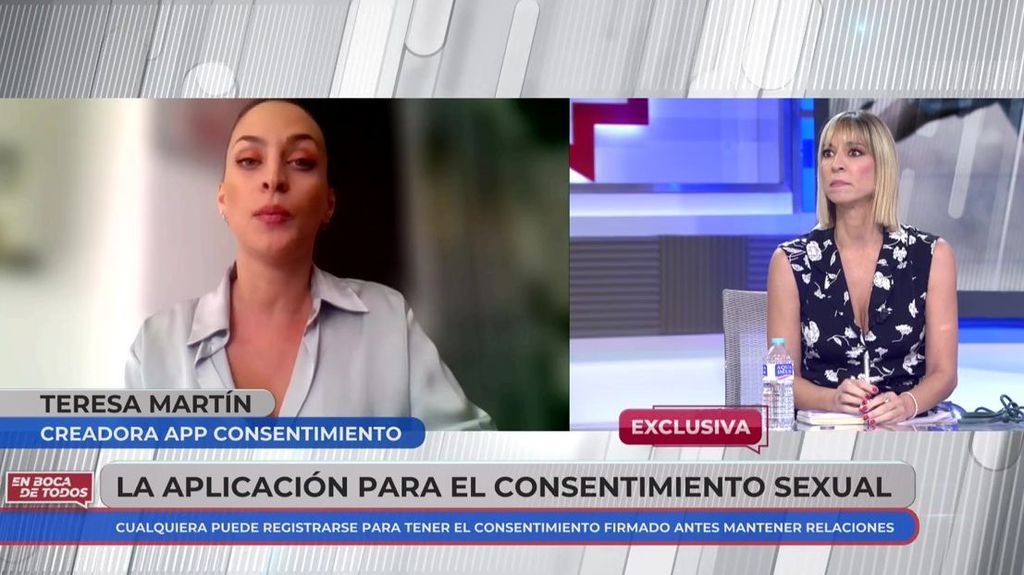 Rebeca Martín, a la autora de la app de consentimiento sexual: "Me entristece que sea una mujer la creadora"