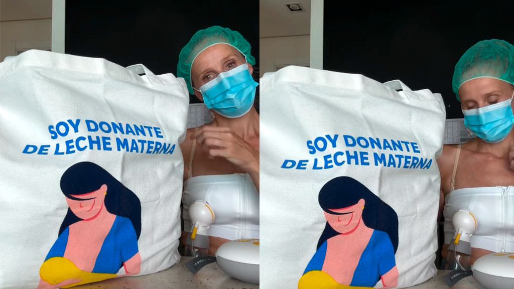 María Castro explica por qué se ha convertido en donante de leche materna (Fotomontaje con imágenes de Instagram: @maria_castro_jato)