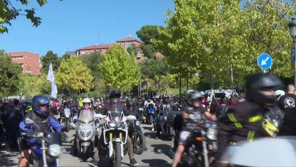 Motoristas protestan en Madrid