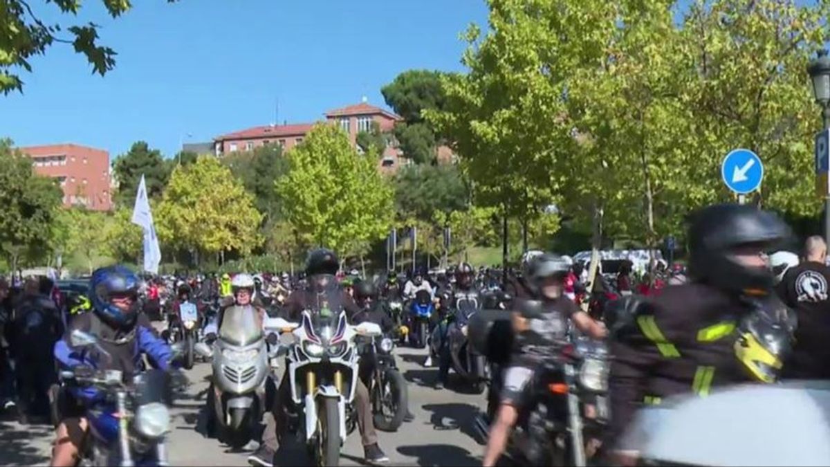 Motoristas protestan en Madrid