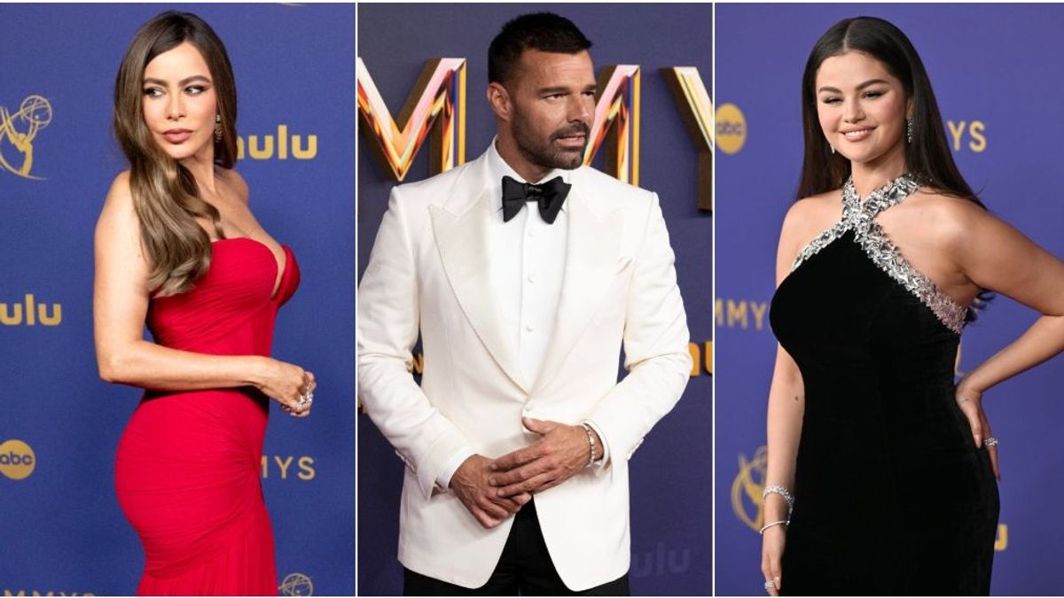 Sofia Vergara, Ricky Martin y Selena Gomez en los Premios Emmy 2024.