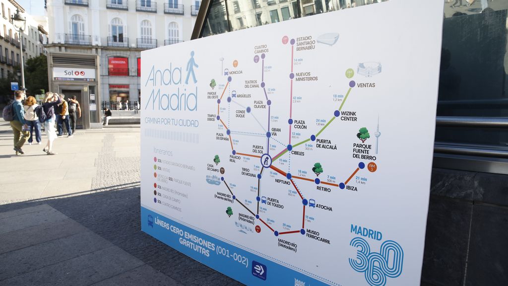 Seis rutas icónicas recorren Madrid a pie a través de 20 puntos emblemáticos de la ciudad