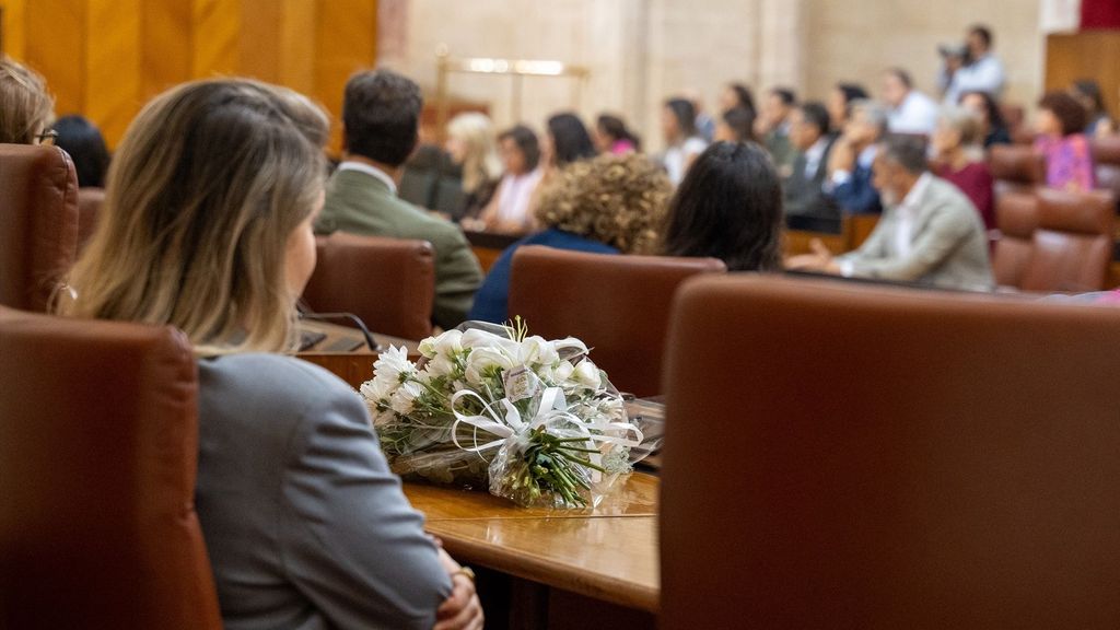 Escaño de la diputada del Partido Popular María Díaz Cañete, a 19 de septiembre de 2024, en Sevilla